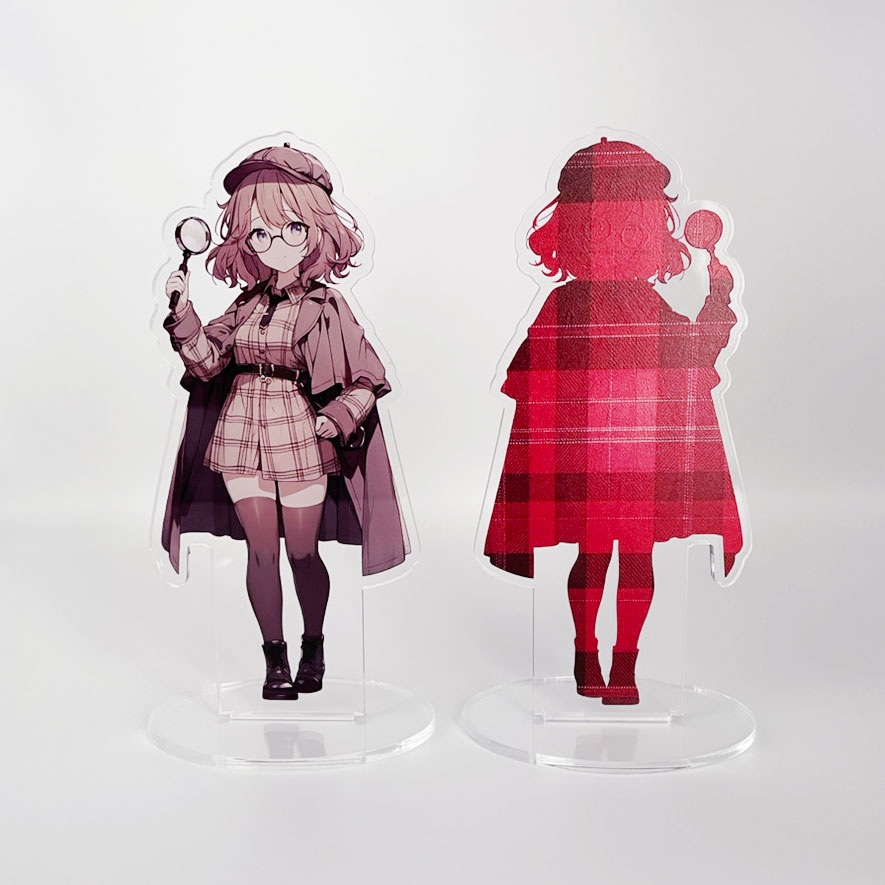 表面と裏面でデザインが異なる場合のアクスタ(左表面/右裏面)